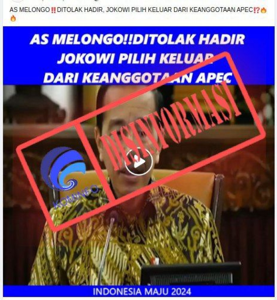 [DISINFORMASI] Indonesia Keluar dari Keanggotaan APEC